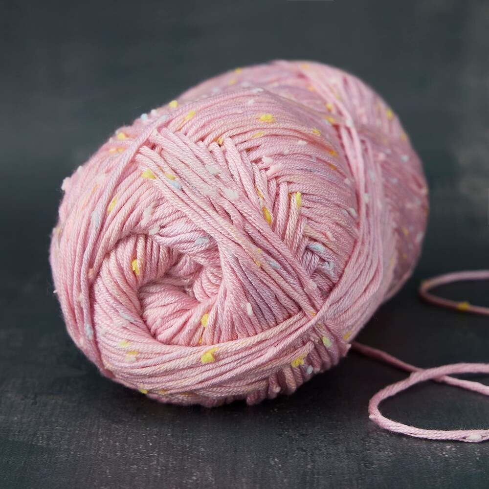 Flecks Yarn by Loops & Threads silky Soft Sweet pink Medium Weight Yarn